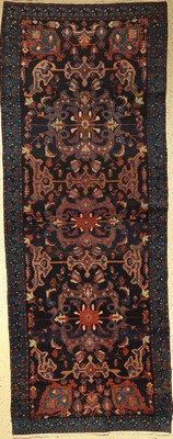 Hamadan antik, Persien, um 1900, Wolle auf Baumwolle, ca. 288 x 111 cm, feine Qualität, EHZ: 2-3, Naturfarben