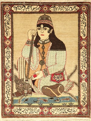 Keschan Kork alt (Derwish), Persien, ca. 60Jahre, Korkwolle, ca. 109 x 84 cm, selten, EHZ: 2 (fachkundig gereinigt)
