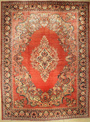 Sarogh Mahal alt, Persien, um 1940, Wolle auf Baumwolle, ca. 449 x 330 cm, Fachkundig gereinigt, EHZ: 4