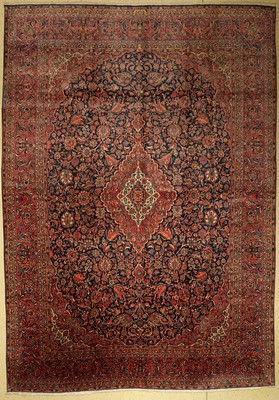 Keschan Kork fein, Persien, um 1960, Korkwolle, ca. 440 x 308 cm, EHZ: 2, (fachkundig gereinigt)