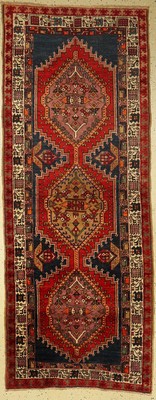 Meschgin antik, Persien, um 1910/1920, Wolle auf Wolle, ca. 260 x 102 cm, EHZ: 2-3, (gereinigt)