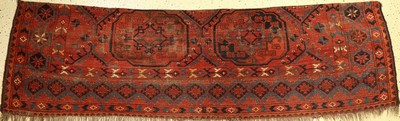 Frühes Ersari Fragment antik, (Gülli Gül), Turkmenistan, 1.Hälfte 19.Jhd., Wolle auf Wolle, ca. 233 x 70 cm, selten, (Fragment)