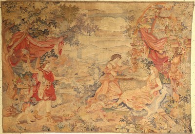 Tapisserie, Frankreich, ende 19 Jhd., Wolle auf Wolle, ca. 204 x 143 cm, EHZ: 3