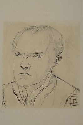 Max Beckmann,1884-1950, Selbstporträt, 1918, Ed. 1966, Auflage 51/80, ca. 28 x 25.5 cm, Blattgröße: ca. 52 x 36.5 cm