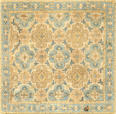 Azeri Seidenstickerei antik, Azerbaijan, 18.Jhd.,, reine Seide auf Baumwolle, ca. 47 x 48 cm, selten, Sammlerstück, EHZ: 3.