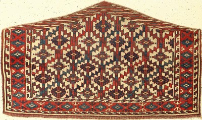 Yomud Asmalyk antik, Turkmenistan, 19.Jhd.,, Wolle auf Wolle, ca. 118 x 72 cm, selten, sammelwürdig, EHZ: 2-3
