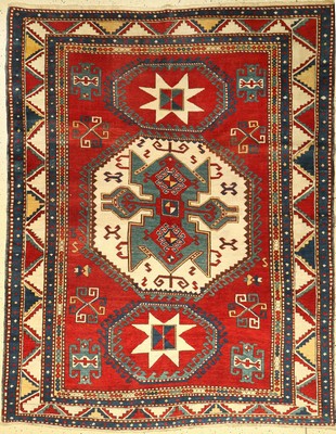 Lori Pambak antik, Kaukasus, 19.Jhd., Wolleauf Wolle, ca. 230 x 182 cm, selten, dekorativ, Sammlerstück, EHZ: 3