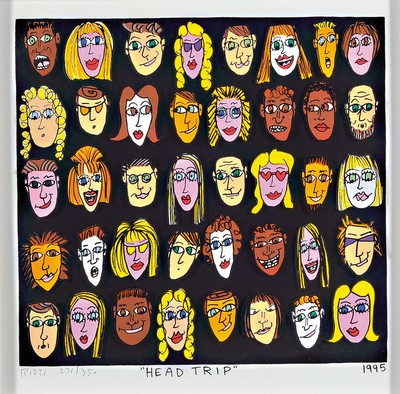 James Rizzi, 1950-2011, 3D-Konstruktion, handsign., num. 271/350, dat. 1995, unter Glas gerahmt gesamt ca. 50x53 cm