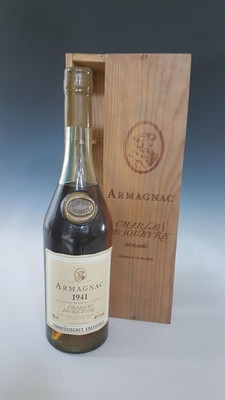 1 Flasche Armagnac 1941, Charles de Squeyre, 70cl, 41 Vol%, orig. verkorkt, in orig. Holzkiste