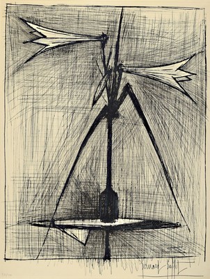 Bernard Buffet, 1928-1999, Radierung, handsigniert und num. 37/100, unter Glas gerahmt, Platte ca. 65x50 cm, gesamt ca. 82x61 cm