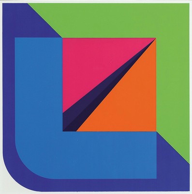 Karl Pfahler, 1926-2002, Abstrakte Komposition, Farbsiebdruck, ca 27x27cm, u.Gl., R. ca. 50x52cm
