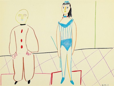 Pablo Picasso, 1881-1973, Farblithographie aus Verve, Mourlot Paris 1954, ca. 24x32cm, PP, u.Gl., R. ca. 45x55cm