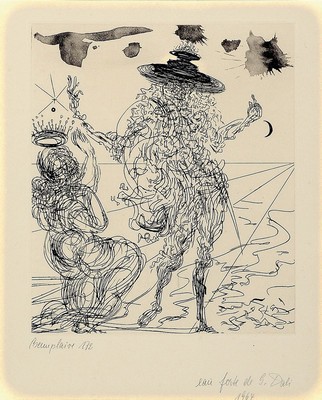 Salvador Dali, 1904 Figureas-1989 Lligat, Graveurarbeit aus der Illustration Serie "Das Schloss von Otranto 1964, bezeichnet Bennplaire 172, ...