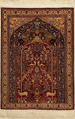 Täbriz Seide, Ägypten, ca. 40 Jahre, reine Naturseide, ca. 111 x 80 cm, EHZ: 2