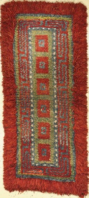 Wangden Drumtze antik, Tibet, Ende 19.Jhd.,Wolle auf Wolle, ca. 164 x 77 cm, selten, Sammlerstück, EHZ: 2