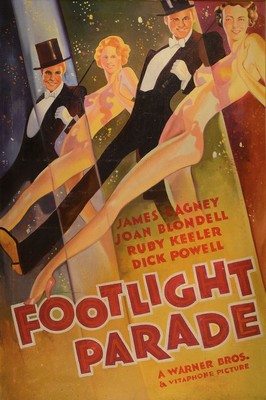wohl Plakatentwurf, USA, 30er Jahre, Öl/Leinwand, doubliert, "Footlight Parade" Warner Bros. & Vitaphone Picture, unsigniert, ca. 118 x 80 ...