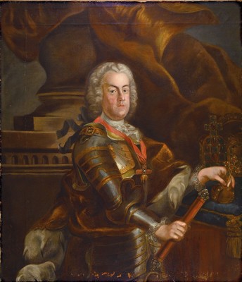 Porträt von Franz I.Stephan, Öl/Lwd, z.T. restauriert, unsign., eindrucksvolles individuelles Porträt, gesamt ca. 114x97 cm