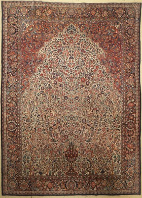 Keschan antik, Persien, um 1910/1920, Wolleauf Baumwolle, ca. 324 x 237 cm, EHZ: 3