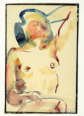 Otto Ditscher, 1904 Neuhofen - 1987,, Frauenakt, Aquarell, re. u. signiert, 27 x 18 cm, unter Glas, Rahmen: 43 x 34 cm
