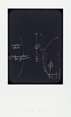 Joseph Beuys 1921 - 1986, Siebdruck auf Karton, handsigniert, aus 1980, ca. 86 x 60.7 cm, WVZ Schellmann 326-328unter Glas, Rahmen: 107 x 77 cm