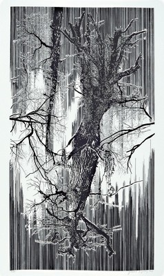 Yehudit Sasportas, geb. 1969, von 2008, Lithografie auf dicken Velin, handsigniert, num. 12/35, Blattgröße 103.5 x 66.5 cm, unter Glas, Rahmen