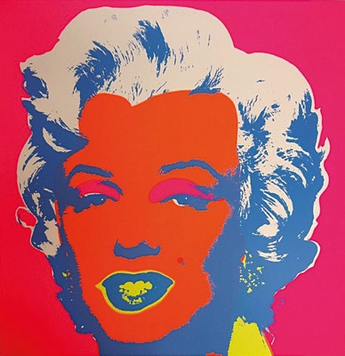 nach Andy Warhol, Siebdruck auf festem Karton, Marilyn Monroe, Hrsg. Sunday B. Morning, rückseitig mit Stempel des Hrsg. und dem Zusatz "Fill ...