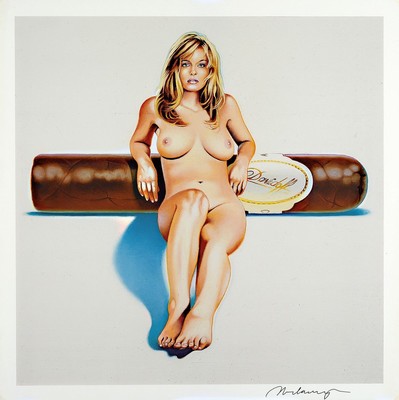 Mel Ramos, 1935-2018, "Have-a-Havana, Offsetlitho von 2003, handsign., zwischen doppeltem Plexiglas gerahmt, Motiv ca. 48x48, gesamt ca. 61x60 cm