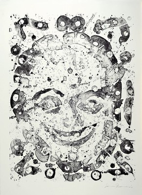 Sam Francis,1923-1994, Selbstporträt/Self Portrait ( A-50/SF 51), handsigniert und num. 1/30, ca.65.8 x 48.6 cm