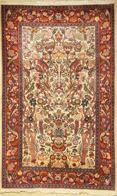 Lahor fein, Pakistan, ca. 30 Jahre, Korkwolle, ca. 224 x 153 cm, EHZ: 2-3