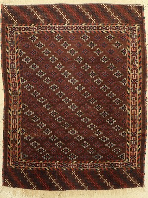 Yomud Hochzeitsteppich antik, Turkmenistan,19.Jahrhundert, Wolle auf Wolle, ca. 123 x 100cm, seltenes allover Muster, Alters und Gebrauchsspuren