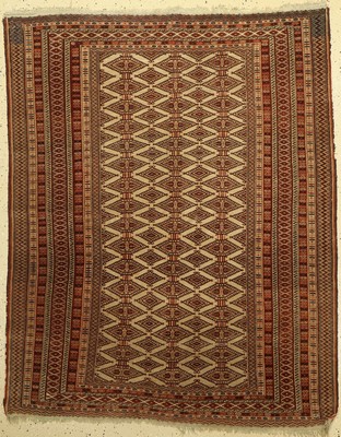 Sehr feiner Mauri alt, Afghanistan, ca. 60 Jahre, Wolle auf Wolle, ca. 170 x 132 cm, EHZ:3