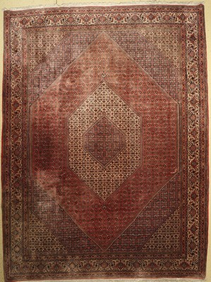 Bidjar fein, Persien, ca. 50 Jahre, Korkwolle, ca. 345 x 263 cm, EHZ: 2, (verblasst)