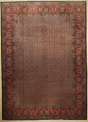 Mud fein Signiert, Persien, ca. 40 Jahre, Korkwolle, ca. 360 x 260 cm, fachkundig gereinigt, EHZ: 2