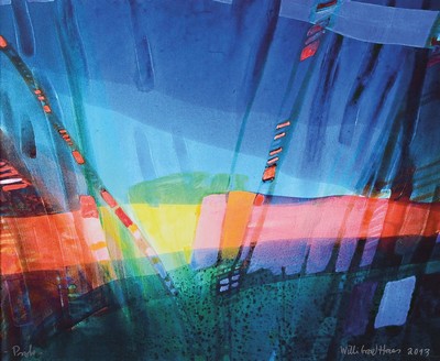 Willibrord Haas, geb. 1936, Gicleedruck auf Lwd, rechts unten signiert und dat. 2013, bez. Probe, R. ca. 49x58 cm
