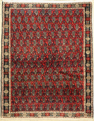 Senneh alt, Persien, um 1940, Wolle auf Baumwolle, ca. 145 x 117 cm, (gereinigt), EHZ:2-3