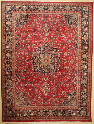 Mesched alt Signiert, (Pur Rang),Persien, ca. 50 Jahre, Wolle auf Baumwolle, ca. 330 x 243 cm, EHZ: 2-3