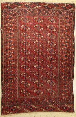 Feiner Tekke Bochara antik, Turkmenistan, um 1890, Wolle auf Wolle, ca. 173 x 117 cm, EHZ: 3-4