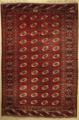 Göklan Hauptteppich antik, Turkmenistan, um1910/1920, Wolle auf Wolle, ca. 361 x 242 cm, EHZ: 3, eine restaurierte Stelle