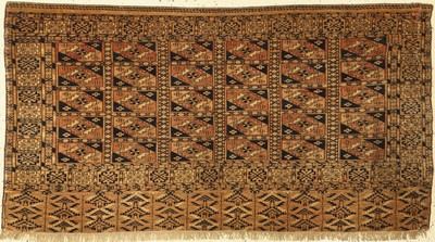 Tekke Tschowal antik, Turkmenistan, Ende 19.Jhd., Wolle auf Wolle, ca. 123 x 67 cm, EHZ: 2-3, sehr feine Knüpfung