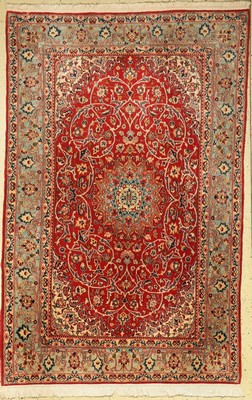 Esfahan fein, Persien, um 1940, Korkwolle auf Baumwolle, ca. 230 x 148 cm, EHZ: 2, (gereinigt)