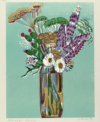 Heinz Friedrich, 1924-2018 Schwetzingen, zwei Farbholzschnitte: Pfalz Landschaft, signiert und dat. 72, bez.: e.a., ca. 38x51cm, Pp, u.Gl., R. ca. ...
