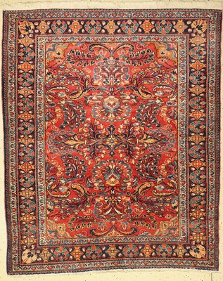 Lilian alt, Persien, um 1950, Wolle auf Baumwolle, ca. 193 x 161 cm, EHZ: 2