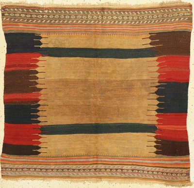 Kamo Sofreh antik, Persien, um 1930, Wolle auf Wolle, ca. 106 x 100 cm, EHZ: 2-3