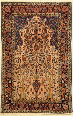 Manchester Keschan antik, Persien, um 1900,Korkwolle, ca. 154 x 100 cm, EHZ: 2-3. (gereinigt)