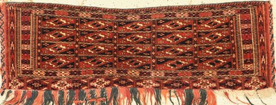Tekke Torba antik, Turkmenistan, Ende 19.Jhd, Wolle auf Wolle, ca. 113 x 37 cm, EHZ:3