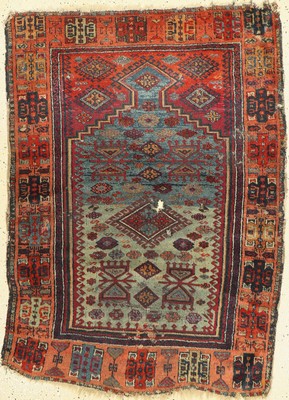 Malatya Gebtsteppich antik, Ostanatolien,, 19.Jhd, Wolle auf Wolle, ca. 132 x 95 cm, EHZ:4-5, (kleine Löcher)
