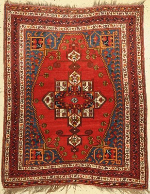 Afschar antik, Persien, um 1900, Wolle auf Wolle, ca. 140 x 114 cm, EHZ: 3