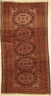 Belutsch antik, Persien, Ende 19.Jhd, Wolleauf Wolle, ca. 188 x 101 cm, EHZ: 3