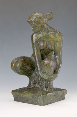Francois Cacheux, 1923-2011, "Sitzende", sign., num. 4/8, ca. 36x18 cm