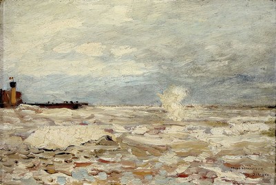 Hans Herrmann, 1858 Berlin-1942 ebenda, deutscher Genre-und Landschaftsmaler, Studium an der Kunstakademie Berlin und Düsseldorf unter Eugen ...
